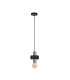 Unica Slim Pendant Ceiling Light Black, Silver, 12cm, 1x E27