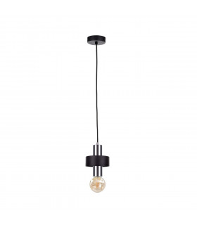 Unica Slim Pendant Ceiling Light Black, Silver, 12cm, 1x E27