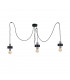Unica Cluster Pendant Ceiling Light Black, Silver, 3x E27