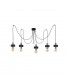 Unica Cluster Pendant Ceiling Light Black, Silver, 5x E27