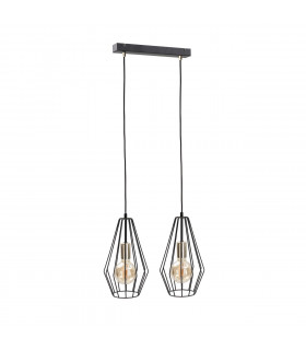 Lex Bar Pendant Ceiling Light Gold, 50cm, 2x E27