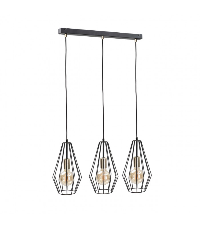 Lex Bar Pendant Ceiling Light Gold, 60cm, 3x E27