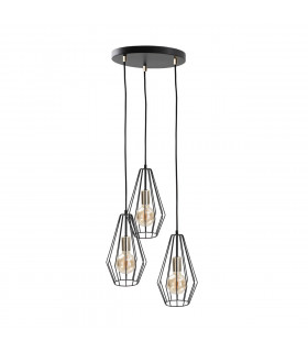 Lex Cluster Pendant Ceiling Light Gold, 32cm, 3x E27