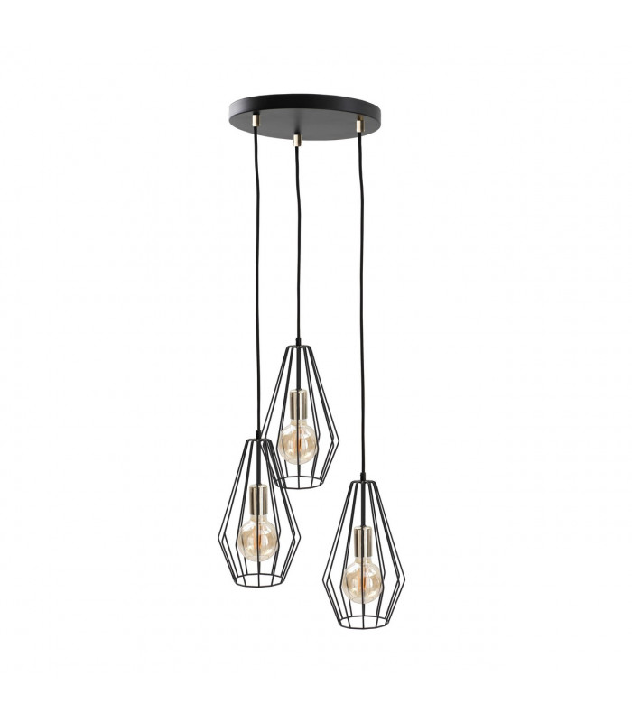Lex Cluster Pendant Ceiling Light Gold, 32cm, 3x E27