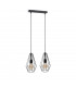 Lex Bar Pendant Ceiling Light Black, 50cm, 2x E27