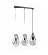 Lex Bar Pendant Ceiling Light Black, 60cm, 3x E27