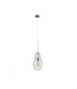Lex Wire Frame Pendant Ceiling Light Silver, 19cm, 1x E27