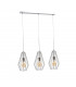 Lex Bar Pendant Ceiling Light Silver, 60cm, 3x E27