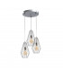 Lex Cluster Pendant Ceiling Light Silver, 32cm, 3x E27