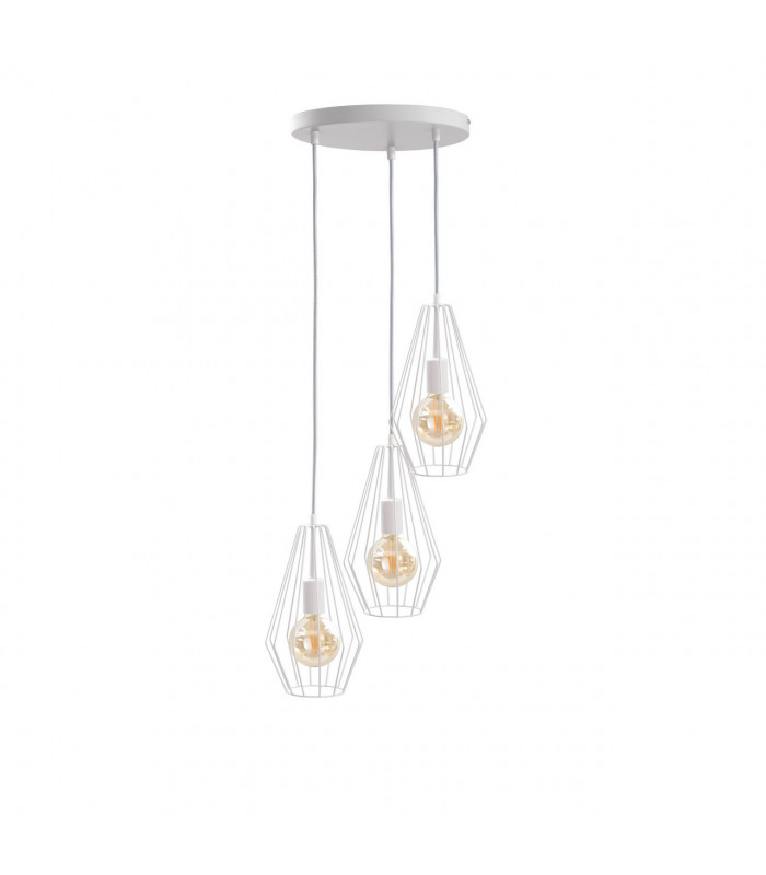 Lex Cluster Pendant Ceiling Light White, 32cm, 3x E27