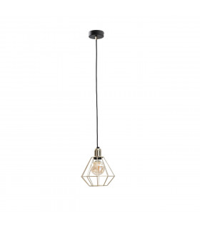 Como Wire Frame Pendant Ceiling Light Gold, 20cm, 1x E27