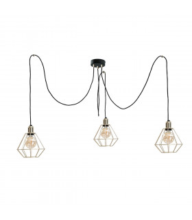 Como Cluster Pendant Ceiling Light Gold, 3x E27