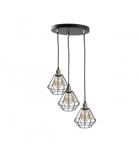 Foskal Cluster Pendant Ceiling Light Gold, 32cm, 3x E27