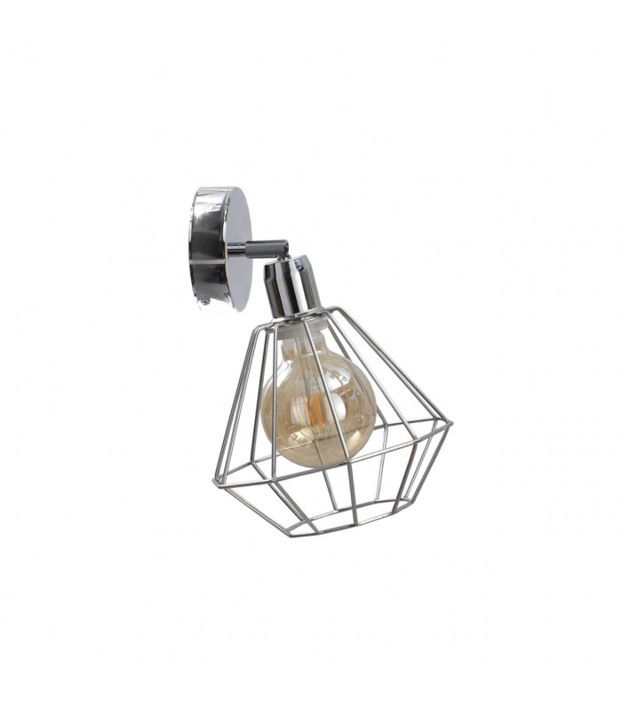 Kinkiet Wall Lamp Silver, 20cm, 1x E27