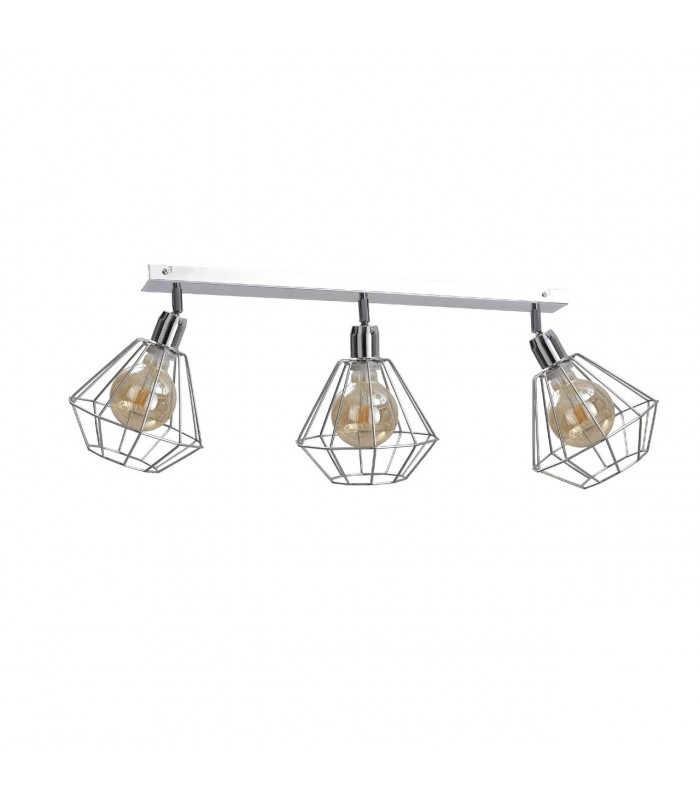 Foskal Ceiling Spotlight Bar Silver, 65cm, 3x E27