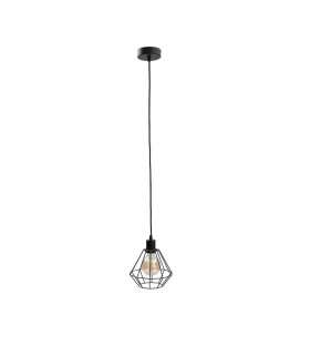 Foskal Wire Frame Pendant Ceiling Light Black, 20cm, 1x E27