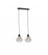Foskal Bar Pendant Ceiling Light Black, 50cm, 2x E27