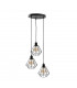 Foskal Cluster Pendant Ceiling Light Black, 32cm, 3x E27