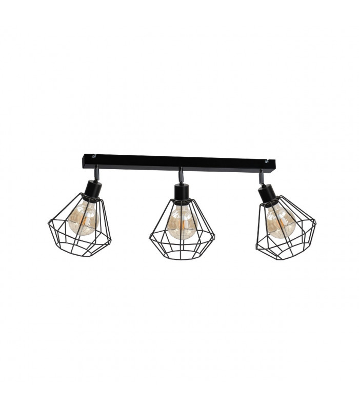 Foskal Ceiling Spotlight Bar Black, 65cm, 3x E27