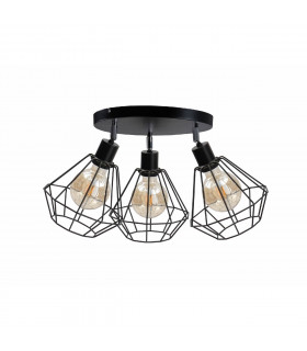 Foskal Ceiling Spotlight Clusters Black, 32cm, 3x E27