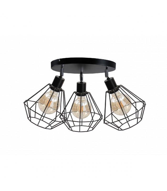 Foskal Ceiling Spotlight Clusters Black, 32cm, 3x E27