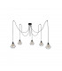 Foskal Cluster Pendant Ceiling Light Black, 5x E27