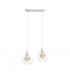 Foskal Bar Pendant Ceiling Light White, 50cm, 2x E27