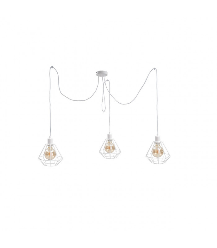 Foskal Cluster Pendant Ceiling Light White, 3x E27