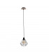 Atwood Wire Frame Pendant Ceiling Light Black, Wood, 20cm, 1x E27