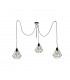 Atwood Cluster Pendant Ceiling Light Black, Wood, 3x E27