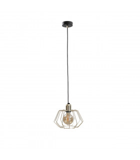 Laya Wire Frame Pendant Ceiling Light Gold, 25cm, 1x E27