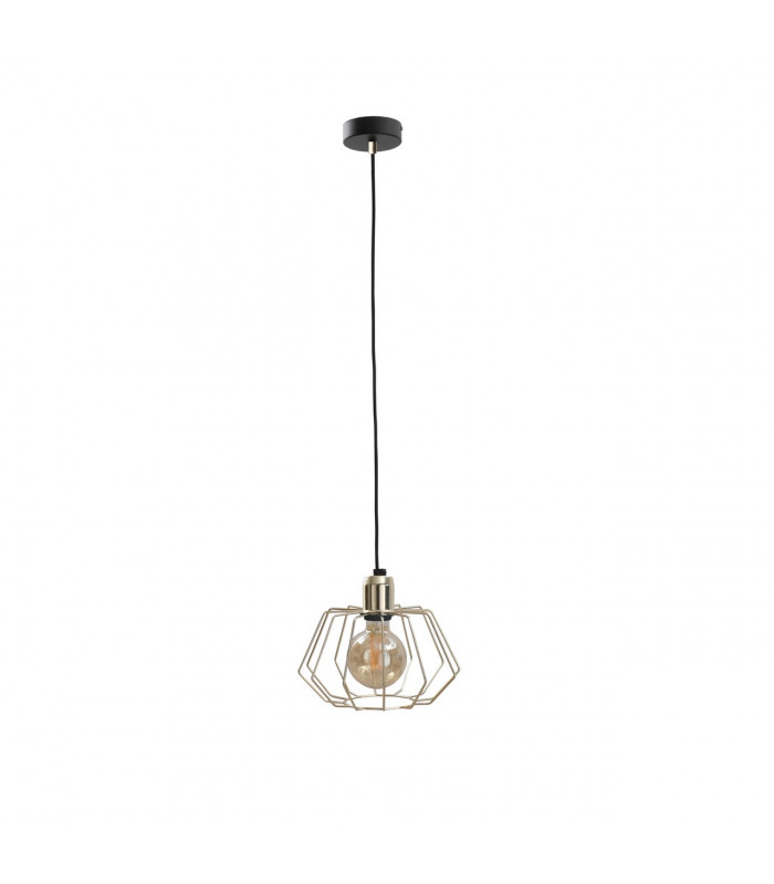 Laya Wire Frame Pendant Ceiling Light Gold, 25cm, 1x E27