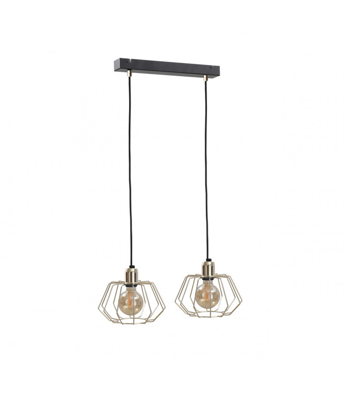 Laya Bar Pendant Ceiling Light Gold, 52cm, 2x E27