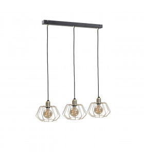 Laya Bar Pendant Ceiling Light Gold, 62cm, 3x E27