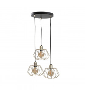 Laya Cluster Pendant Ceiling Light Gold, 32cm, 3x E27
