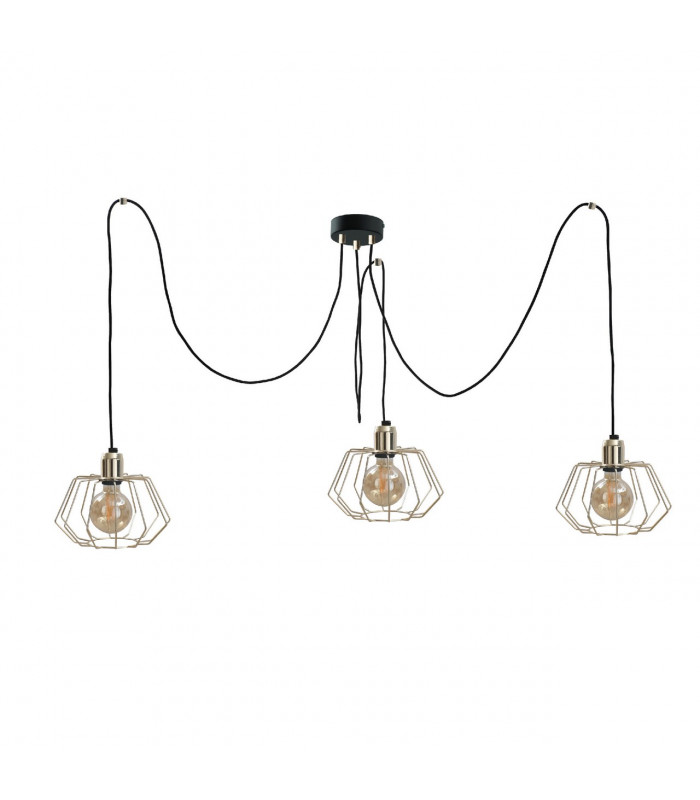 Laya Cluster Pendant Ceiling Light Gold, 3x E27