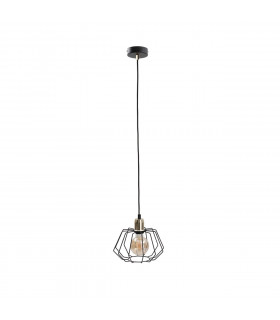 Luna Wire Frame Pendant Ceiling Light Gold, 25cm, 1x E27