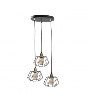 Luna Cluster Pendant Ceiling Light Gold, 32cm, 3x E27