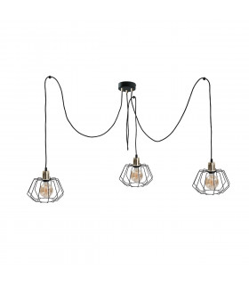Luna Cluster Pendant Ceiling Light Gold, 3x E27