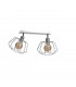 Luna Twin Ceiling Spotlight Silver, 50cm, 2x E27