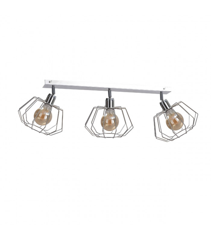 Luna Ceiling Spotlight Bar Silver, 63cm, 1x E27