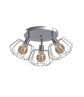 Luna Ceiling Spotlight Clusters Silver, 32cm, 3x E27