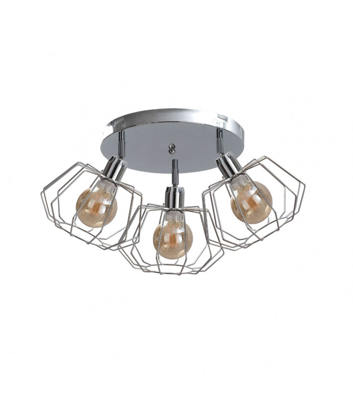 Luna Ceiling Spotlight Clusters Silver, 32cm, 3x E27
