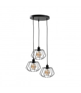 Luna Cluster Pendant Ceiling Light Black, 32cm, 3x E27