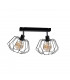 Luna Twin Ceiling Spotlight Black, 50cm, 2x E27