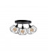 Luna Ceiling Spotlight Clusters Black, 32cm, 3x E27
