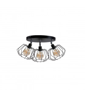 Luna Ceiling Spotlight Clusters Black, 32cm, 3x E27
