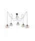Luna Cluster Pendant Ceiling Light Black, 5x E27