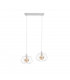 Luna Bar Pendant Ceiling Light White, 53cm, 2x E27