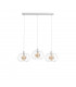 Luna Bar Pendant Ceiling Light White, 63cm, 3x E27